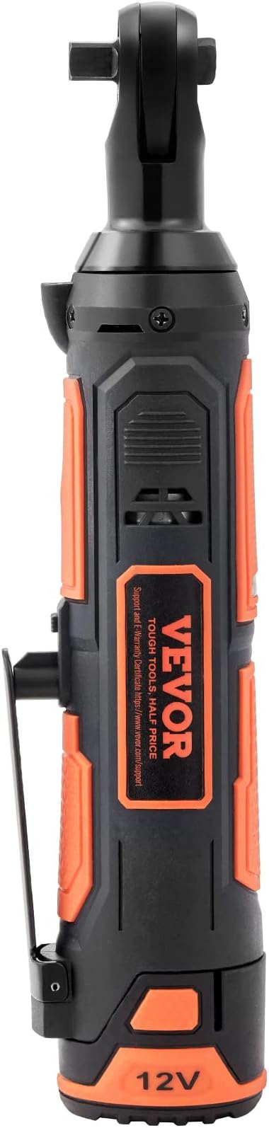 VEVOR 3/8" Cordless Electric Ratchet Wrench Set, 33 Ft-lbs 12V Power Ratchet Tool Kit with 45-Min Fast Charge, 2-Pack 2.0Ah Battery, Built-in LED Light, Variable Speed Trigger, 10 Sockets