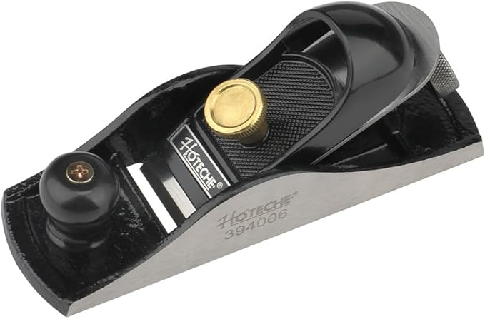 Hoteche 7-Inch Block Plane - Fully Adjustable 1-5/8-Inch Alloy Steel Blade, Fine Finished Bottom, and Sides, Precision Casting for Smooth Surfaces