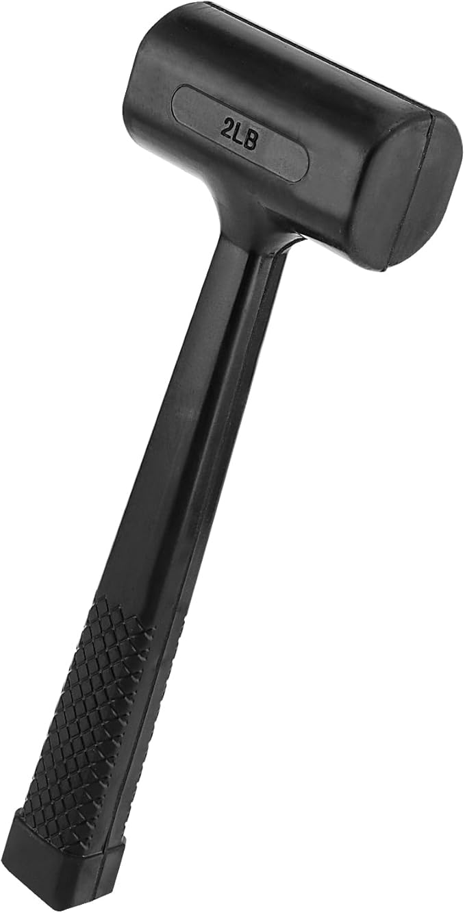 5 Pieces Deadblow Hammer Set, 0.5LB, 1LB, 1.5Lbs, 2LB, 3Lbs Rubber Mallet, Rubber Hammer with Checkered Grip, Spark and Rebound Resistant Hammers