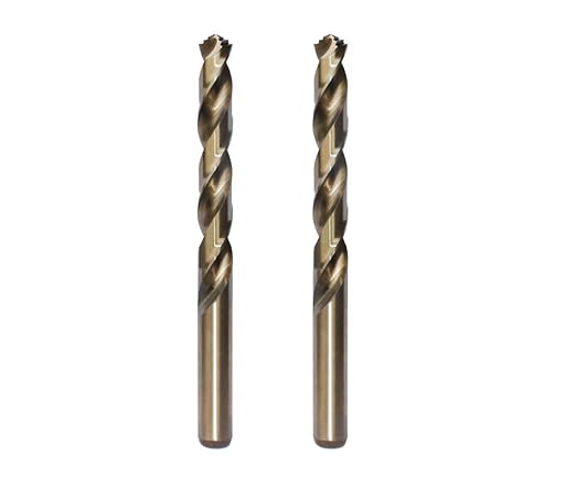 12mm x 2pcs M42 8％ Cobalt Drill Bits for Stainless Steel and Hard Metal