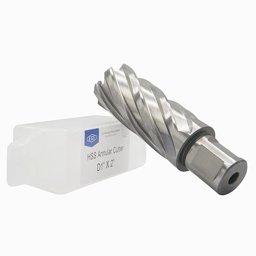 HSS M2AL Annular Cutter 2" DOC with 3/4" Weldon Shank for Magnetic Drill Press by EST (D1 X 2")