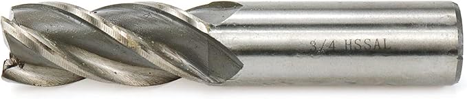 End Mill 3/4" Cutting Dia 3/4" Shank Dia End Mill Drill Bits for Cuttting Metal Stainless Steel Cast Iron