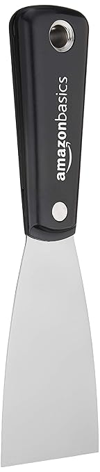 Amazon Basics Flex Nylon Handle Putty Knife Scraper, with Carbon Steel Blade, 2"