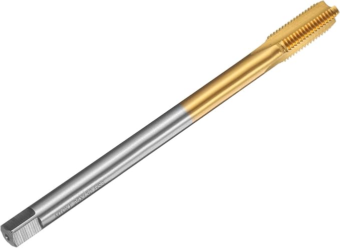 uxcell Metric Thread Tap M10 x 1.25 H2 130mm Straight Flute Screw Thread Milling Machine Taps Threading Tapping Repair Tool
