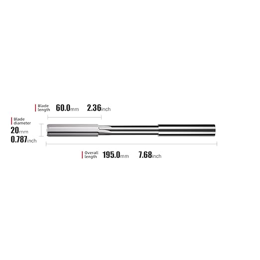 20mm Chucking Reamer,H7 HSS Straight Flutes Lathe Machine Reamer,Round Shank Milling Cutting Tool,1 pcs DRINYOUNG(20mm)