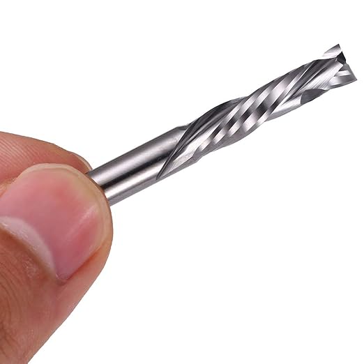 Up & Down Cut Bit 6mm (0.236") Shank with 6mm (0.236") Cutting Diameter,Compression Bit Spiral CNC Router Bits End Mill Tungsten Carbide Milling Cutter Set 2 Pack