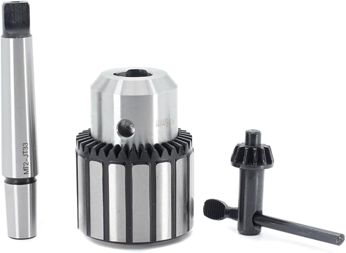 Drill Chuck JESTUOUS JT33 Key Type 5/8 Inch(1-16mm) with MT2 Morse Taper Arbor Heavy Duty Chucks