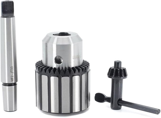 Drill Chuck JESTUOUS JT33 Key Type 5/8 Inch(1-16mm) with MT2 Morse Taper Arbor Heavy Duty Chucks