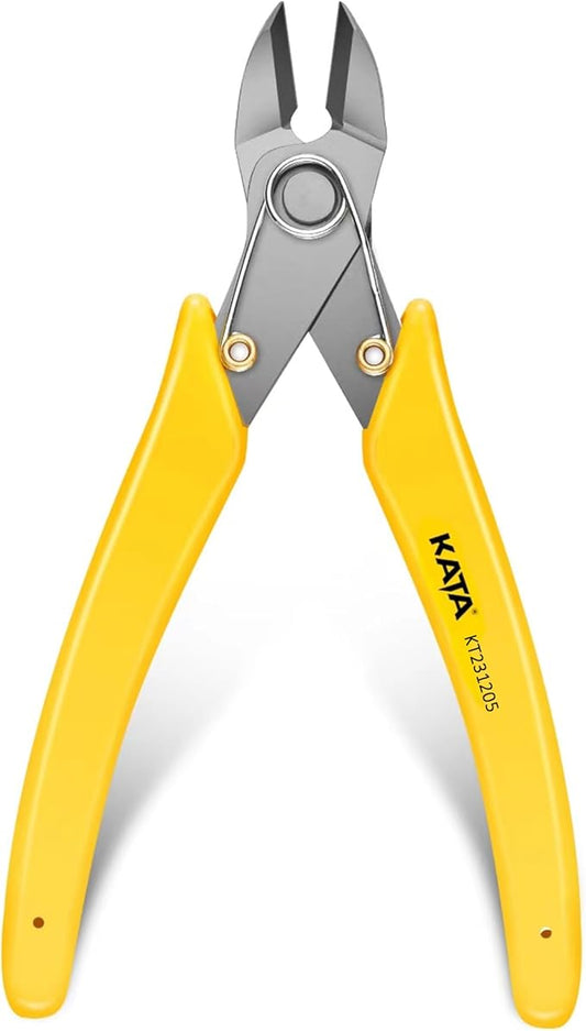 KATA 6 Inch Stainless Steel Wire Cutter, Heavy Duty Side Cutter, Flush Cutters, Micro Cutter Sprue Cutting Pliers for Cutting Electronics, Jewelry Making, Metal Wire, Crafting