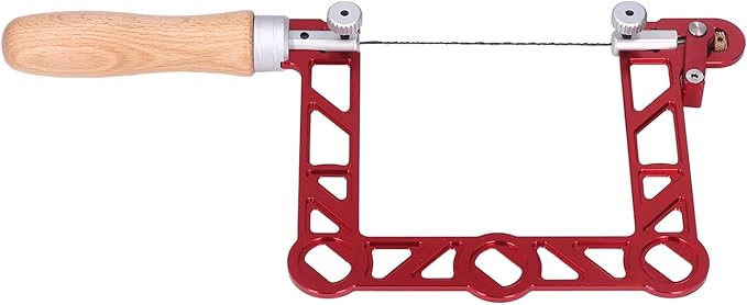 Hand Coping Saw, Mini Coping U Shape Handsaw with Wooden Handle, for Jewelry Making, Woodworking (4 Inch)