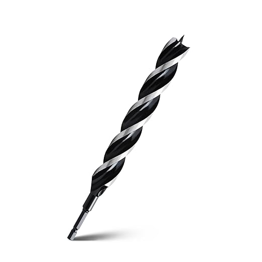 15/16'' x 9'' Auger Drill Bit for Wood, Hex Shank Tri Flute Ship Auger Long Drill Bit for Soft and Hard Wood,Tree Stump,Plastic,Drywall and Composite Materials