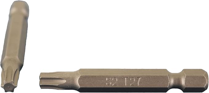 TEMO 25 pc T27 Torx Star Head Screwdriver Bit Set, S2 Steel 6 Point T-27 2 Inch Screwdriver Insert Bits