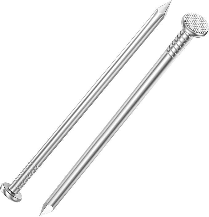 3-1/2 inch Hardware Nails, (190pcs) 3 lbs Stainless Steel Nails, Nails for Hanging Pictures, Long Nails, Wall Nails, Wood Nails