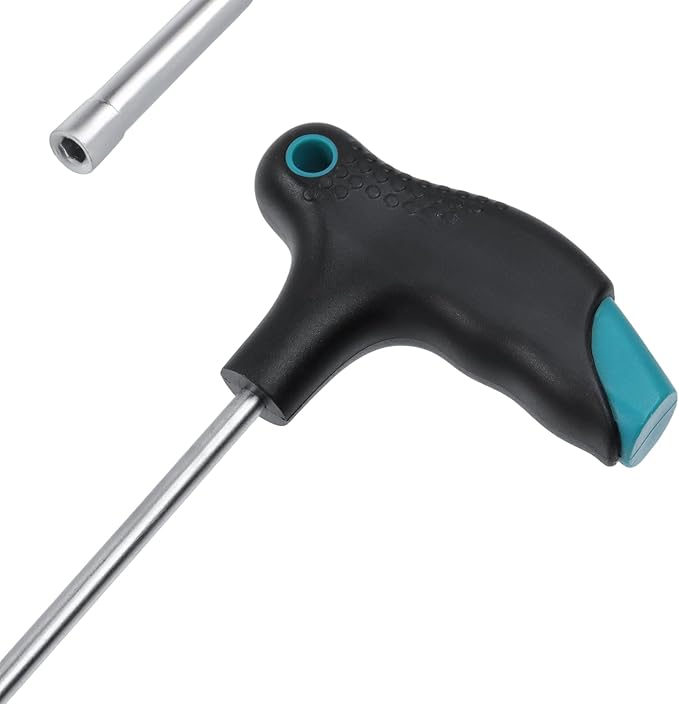 Antrader 4mm T-Handle Hex Nut Driver, Chrome Vanadium Steel Socket Wrench Screwdriver, Magnetic Tip Tightening and Loosening Tool with 5.9-Inch Shaft