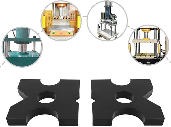 1 Pair of Arbor Press Plate H Frame Hydraulic Shop Press Plates 32Ton Hydraulic Press Accessories with 4 Notch for Workshops, Factories, Production Rooms, Laboratories (7.09 * 7.09 * 1 in)