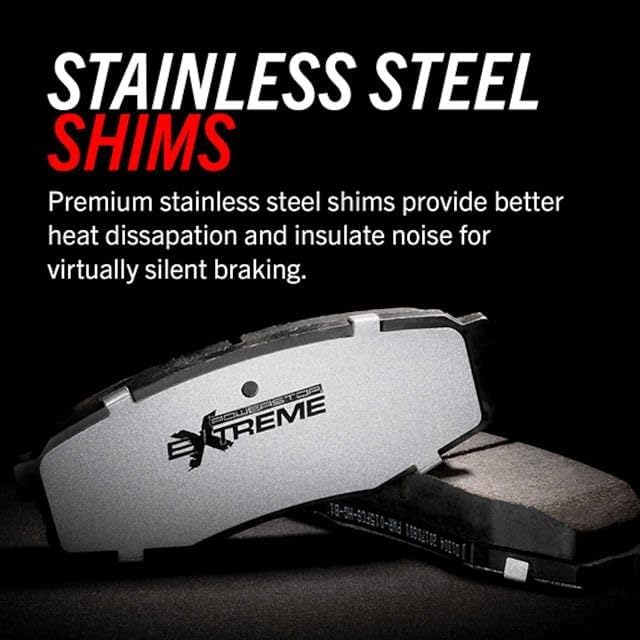 Power Stop Z26-1718 Rear Z26 Extreme Performance Carbon-Ceramic Brake Pads For Cadillac ATS-V | Chevy Camaro SS | Corvette Sting Ray | Ford Mustang Shelby GT350