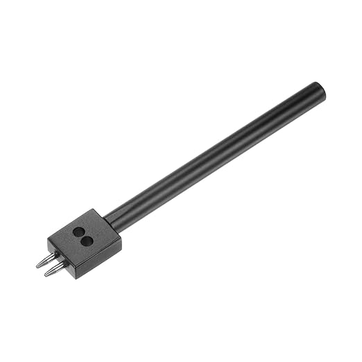 uxcell 2 Prong Leather Prong Punch Tool 5mm Steel Prong Row Round Hole Stitching Chisel for Leather Craft