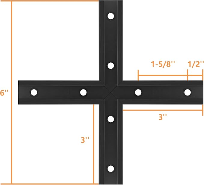 Bikykose 3'' T Tracks for Woodworking Intersection Kit 2 Set, Double-Cut Jig Profile Universal T-Tracks with Predrilled Mounting Holes竊똖 Track Accessories for Jigs and Fixtures