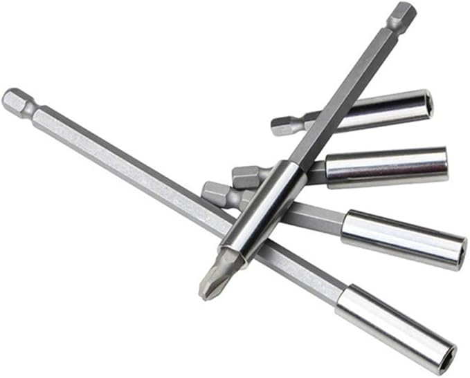 10 Pcs Magnetic Drill Extension Bit Holder, 1/4 inch Hex Shank Quick Release Screwdriver Drill Bit Holder Extension Set for Screws, Nuts, Drills, Handheld Drivers 50/60/ 75/100/ 150mm