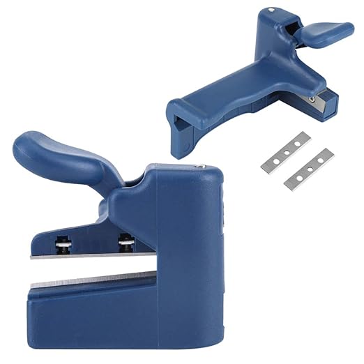 Edge Banding Trimmer, Manual Veneer Edge Trimmer, Plastic Edgebanding Trimmers for Cutting 54mm Width and 0.5mm Thickness Wood, Woodworking Banding End Cutter, 5.51x3.35in