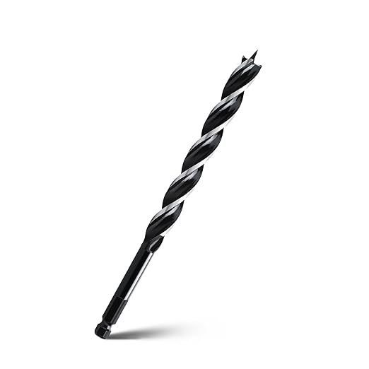 7/10" x 10" Auger Drill Bit for Wood, Hex Shank Tri Flute Ship Auger Long Drill Bit for Soft and Hard Wood,Tree Stump,Plastic,Drywall and Composite Materials