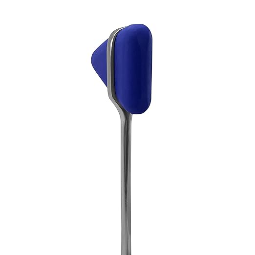 Taylor Tomahawk Reflex Hammer – 8" Chrome-Plated Handle, Durable PVC Bumper, Stainless Steel, Accurate Reflex Testing Tool for Medical Professionals - Blue