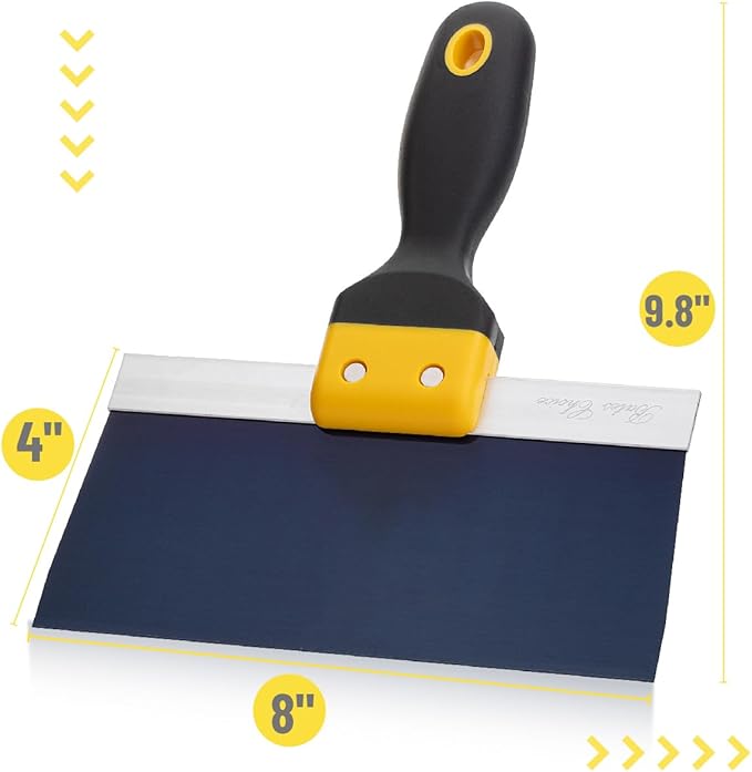 Bates- Taping Knife, 8 Inch, Blue Steel Drywall Taping Knife
