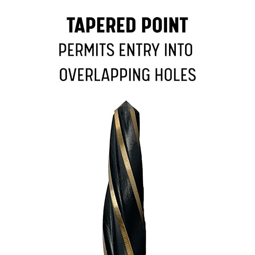 Drill America 5/8" Bridge/Construction Reamer with 1/2" Shank, Black and Gold Finish, KFD Series