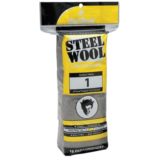 Red Devil 0314 Steel Wool, 1 Medium (Pack of 16),Gray