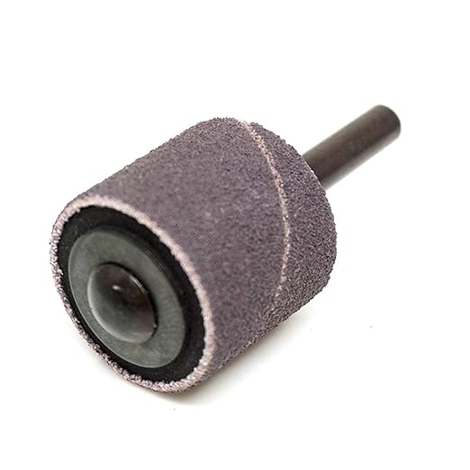 Benchmark Abrasives 1" X 1" Rubber Expanding Drum Sander with 1/4" Mandrel, Spiral Bands Rotary Sander Attachment for Drill & Die Grinder, Metal Polishing, Sanding, Shaping - Sanders for Woodworking