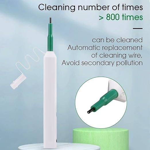 Fiber Optic Connector Cleaning Pen,Fiber Optic Cleaner Pen for 2.5mm Ferrules SC,FC,ST,SC/APC and FC/APC,800+ Clean Times
