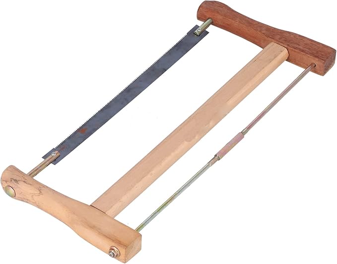 Frame Saw, Teakwood Handsaws, Blade Replacement Carpenter Hand Bow Wood Cutting Tool, Portable Frame Saw for Cutting Wood(490mm) Cut Percussion Tool, Hack Saw Blade