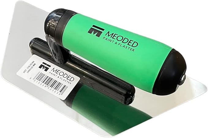 Stainless Steel Plaster Trowel, (9.4x4.7inch) Venetian Plaster Trowel, Plaster Tool, Finishing Tool, Trapezoid 240x120mm, Meoded Paint & Plaster