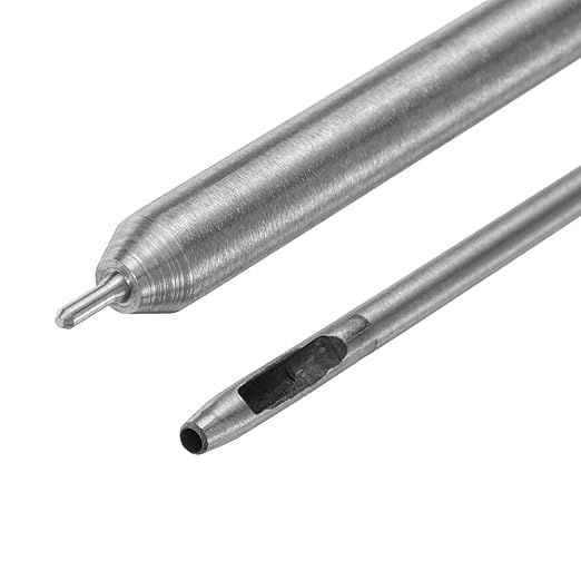 uxcell Eyelet Hole Punch Die Tool, 2mm Grommet Setter Hollow Punch for Leather Craft Clothing Handbag Fabric Curtain Setter