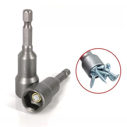 10 PCS 1/4" Hex Shank Magnetic Power Nut Driver Bit Sets, 1/4 inch Quick Change Socket Nut Driver Bit Magnetic,Heavy Duty 1/4 Nut Driver Length 2.5 inche (65mm)