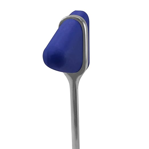 Taylor Tomahawk Reflex Hammer – 8" Chrome-Plated Handle, Durable PVC Bumper, Stainless Steel, Accurate Reflex Testing Tool for Medical Professionals - Blue