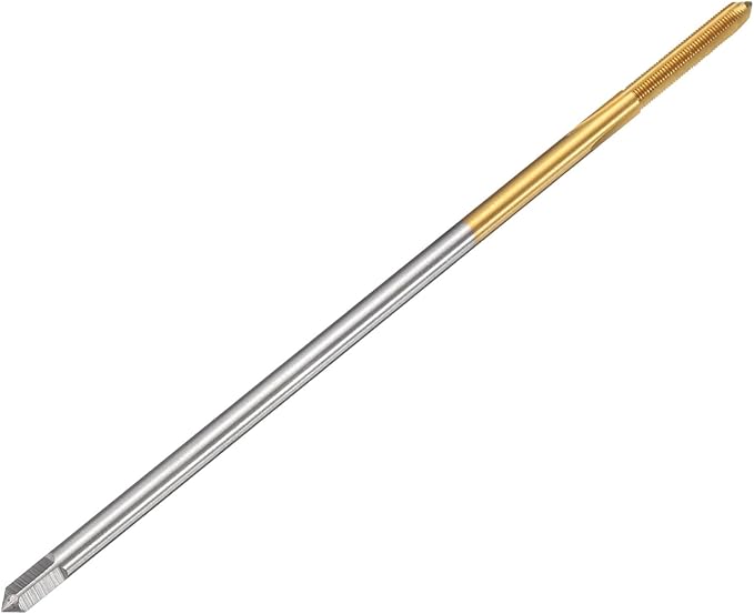 uxcell Metric Thread Tap M3 x 0.35 H2 100mm Straight Flute Screw Thread Milling Machine Taps Threading Tapping Repair Tool