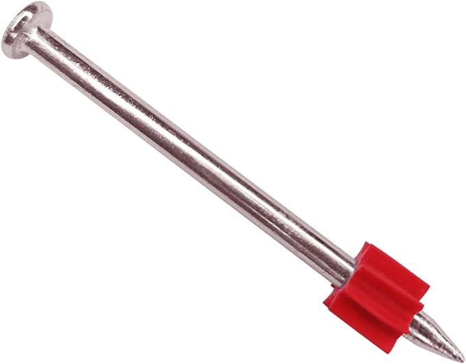 2-1/2" Powder Actuated Fasteners with .300 Head .145" Shank and Flute for Powder Fastening & Power Framing Systems, 100 Pack