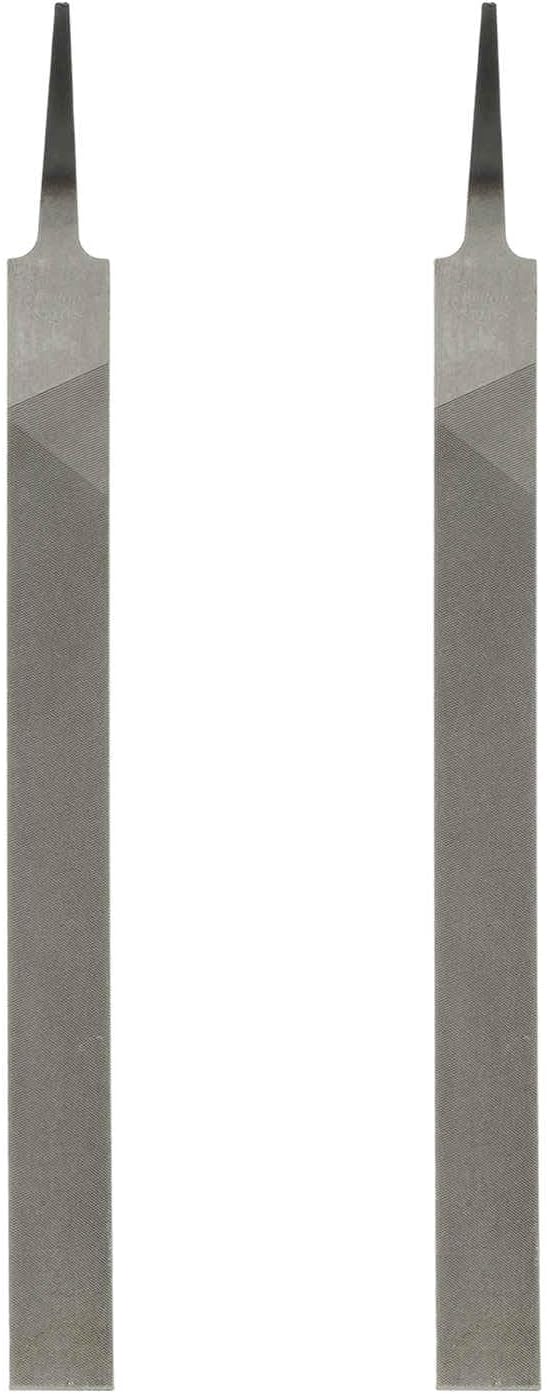 HARFINGTON 2pcs Flat Thin Cut File 12" Double Cut Teeth High Carbon Steel Hand Rasp File without Handle for Metal Wood Deburring Removing