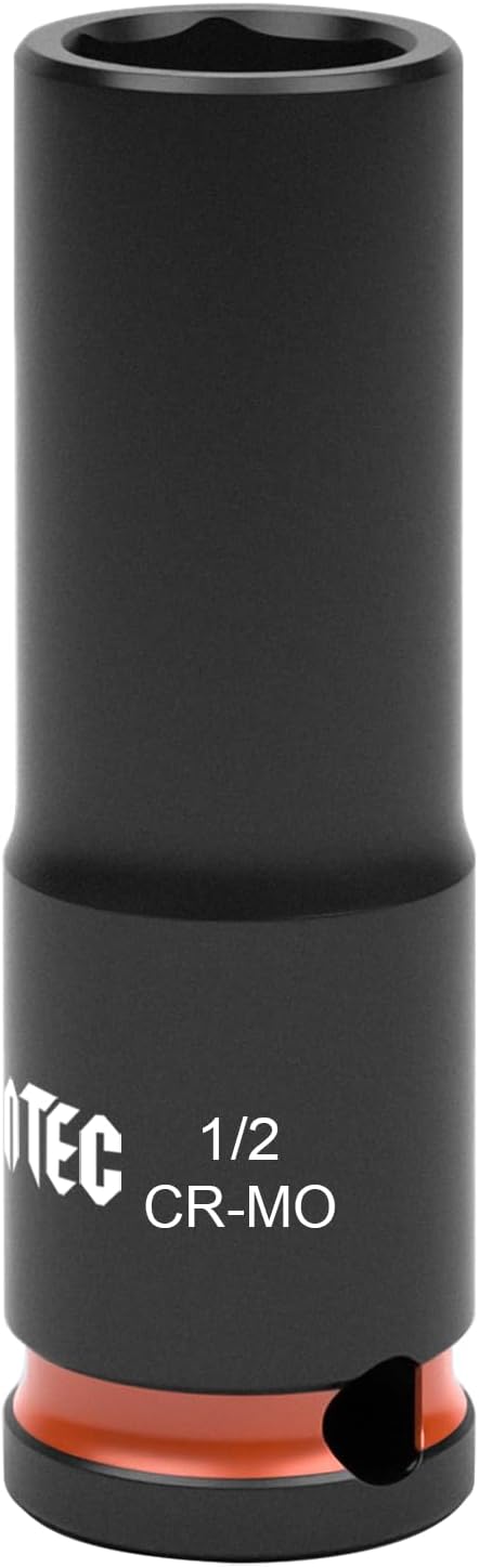 6-Point Deep Impact Socket, 3/8-Inch Drive 1/2 inch Socket, Cr-Mo,Automotive, Truck Maintenance, Heavy Equipment Repair