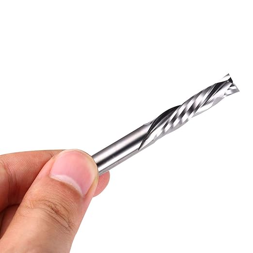 Carbide Compression Router Bit Up&Down 2 Flutes End Mills 5/16" Shank with 5/16" Cuting Diameter,1-3/8" Cutting Length for CNC Mill Machine Woodworking 5 Pack