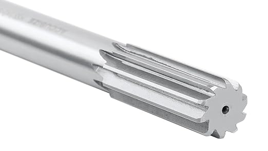 Accusize Industrial Tools 1'' H.S.S. M2 Straight Shank Straight Flute Chucking Reamer, Flute Length 2-3/4'', Oal 10-1/2'', 8 Flute, 5015-0285