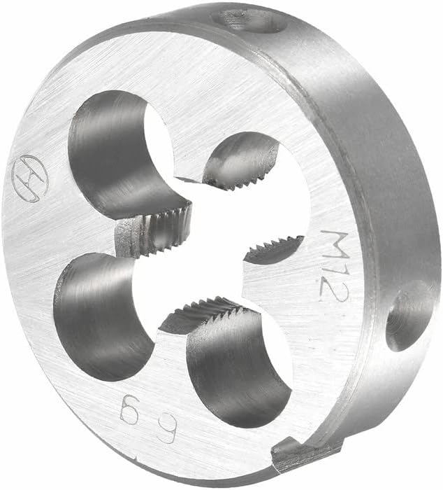 Mactoom 12mm x 1 HSS Metric Tap and Die Set Right Hand Thread,Tapping DIY Tool 3pcs (M12 x 1mm)