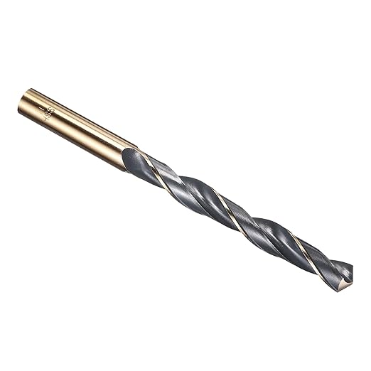 PATIKIL 11mm Drill Bit, Jobber Straight Shank 4341 High-Speed Steel 118째 Black and Gold Finish for Medium-Hard Metal Steel Acrylic - 1 Pack