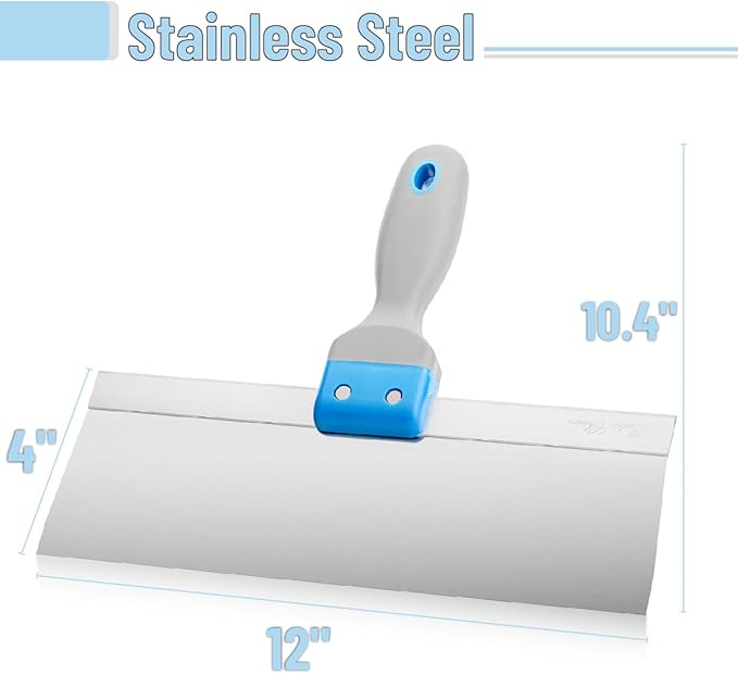 Bates- Taping Knife, 12 Inch, Stainless Steel Drywall Taping Knife