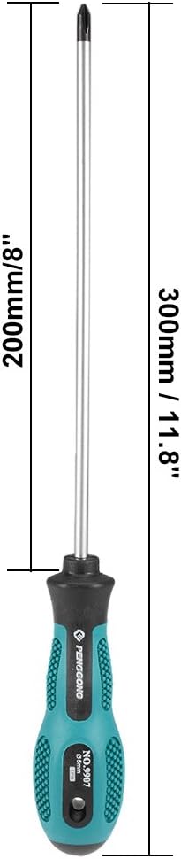 uxcell #1 Phillips Screwdriver 8 Inch Round Shaft Non Slip Comfortable Handle