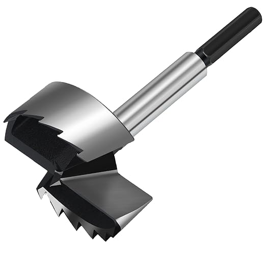 3 Inch Forstner Drill Bit for Woodworking, 3" Forstner Bit Wood Drill Bits for Holes, Hinge Cutter for Hard Wood, Plastic, Plywood HEX Shank