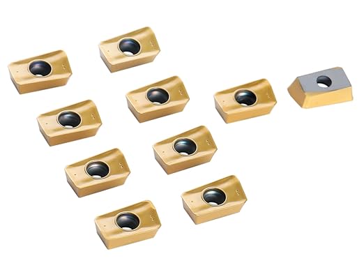 Accusize Industrial Tools 3/4" 90째 Square Shoulder Indexable End Mill w/ 10 add'l APKT11T308 Inserts, 3/4" Shank, 3-1/2" OAL, 0.433" ap, 3 Flutes, APKT11T308, Carbide Inserts, 0056-0917+0056-1130