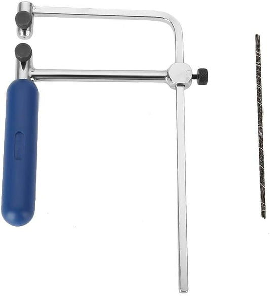 Jewelers Saw Frame Set with 6 High Carbon Steel Blades, Adjustable U-Shaped Saw Frame, Jewelry Making Tool, Woodworking, Metal Processing, Crafts