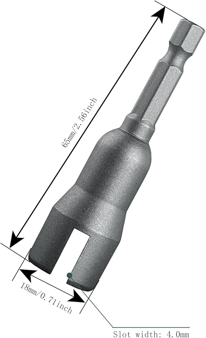 2PCS Slotted Socket Wrench 4mm Power Wing Butterfly Nut Socket Hexagonal Rod Bit For Panel Nuts Screws Bolts Electric Drill Bits